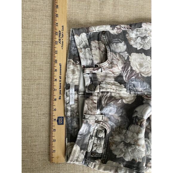 7 For All Mankind Floral Skinny Ankle Jeans Women’s Size 26 - Picture 4 of 11